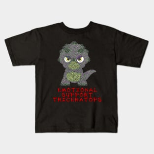 Emotional Support Triceratops Kids T-Shirt